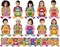 80Pcs Colorful School Bag Cutouts Back to School Decorations Bulletin Board (Colorful)